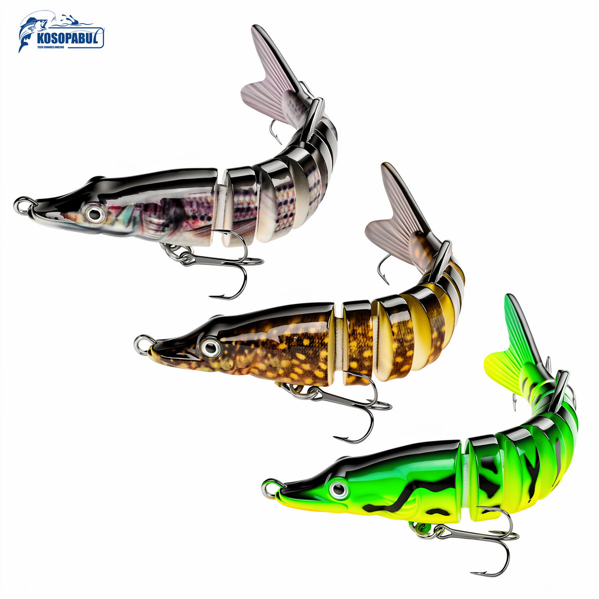 Kosopabul Multi-Jointed Swimbait – Realistic Slow-Sinking Lure for Bass & Pike