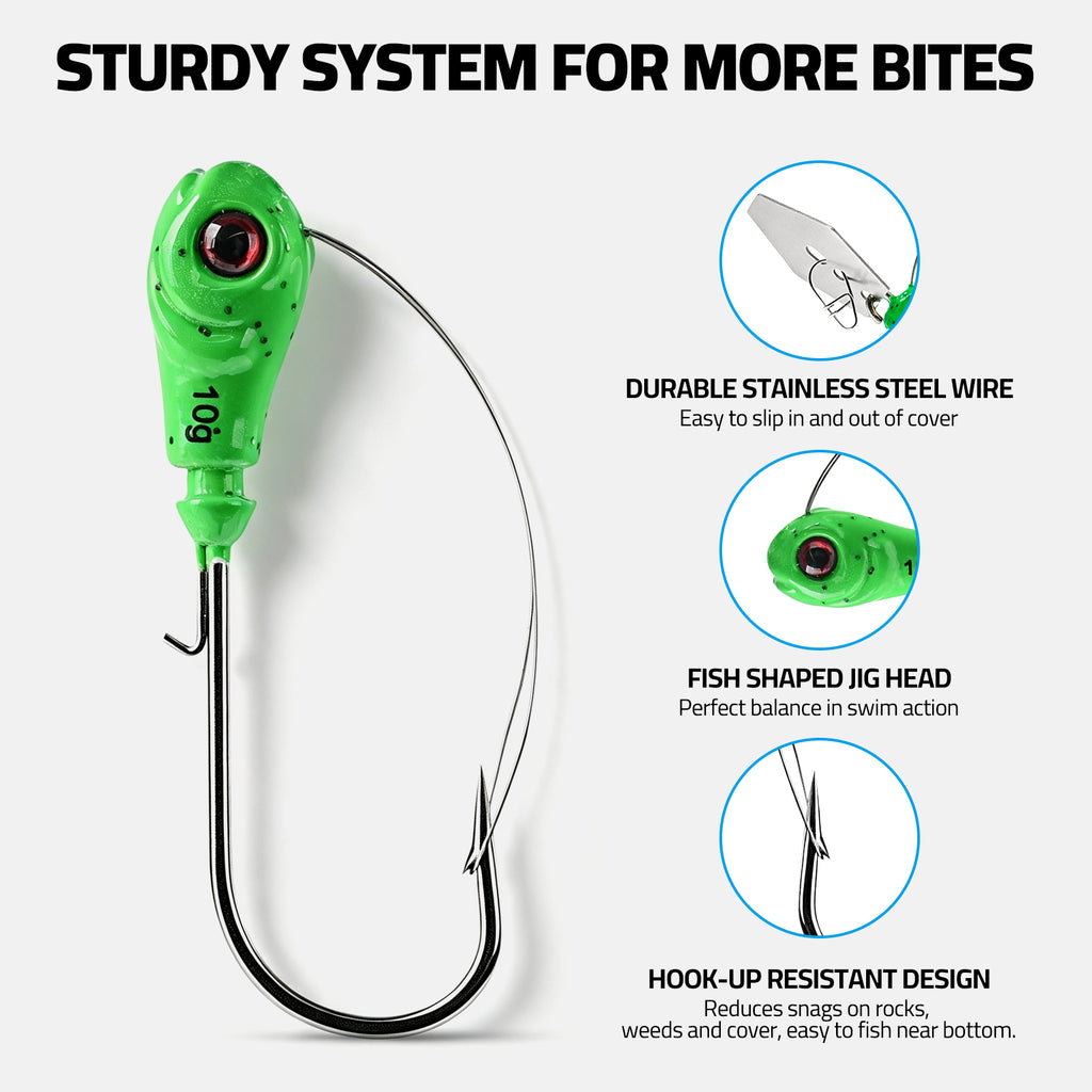 Kosopabul Bladed Fishing Jigs – Vibrating Bass Lures with Heavy-Duty Hooks