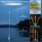 Kosopabul Shallow & Moving Water(0.8-1.5 meters) Vertical Gravity Sensing LED Fishing Float Kit