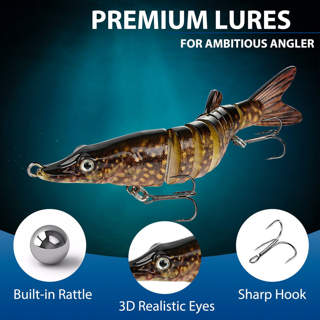 Kosopabul Multi-Jointed Swimbait – Realistic Slow-Sinking Lure for Bass & Pike
