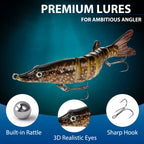 Kosopabul Multi-Jointed Swimbait – Realistic Slow-Sinking Lure for Bass & Pike