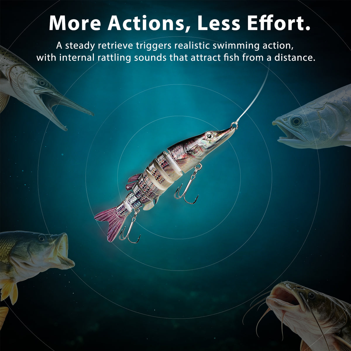 Kosopabul Multi-Jointed Swimbait – Realistic Slow-Sinking Lure for Bass & Pike