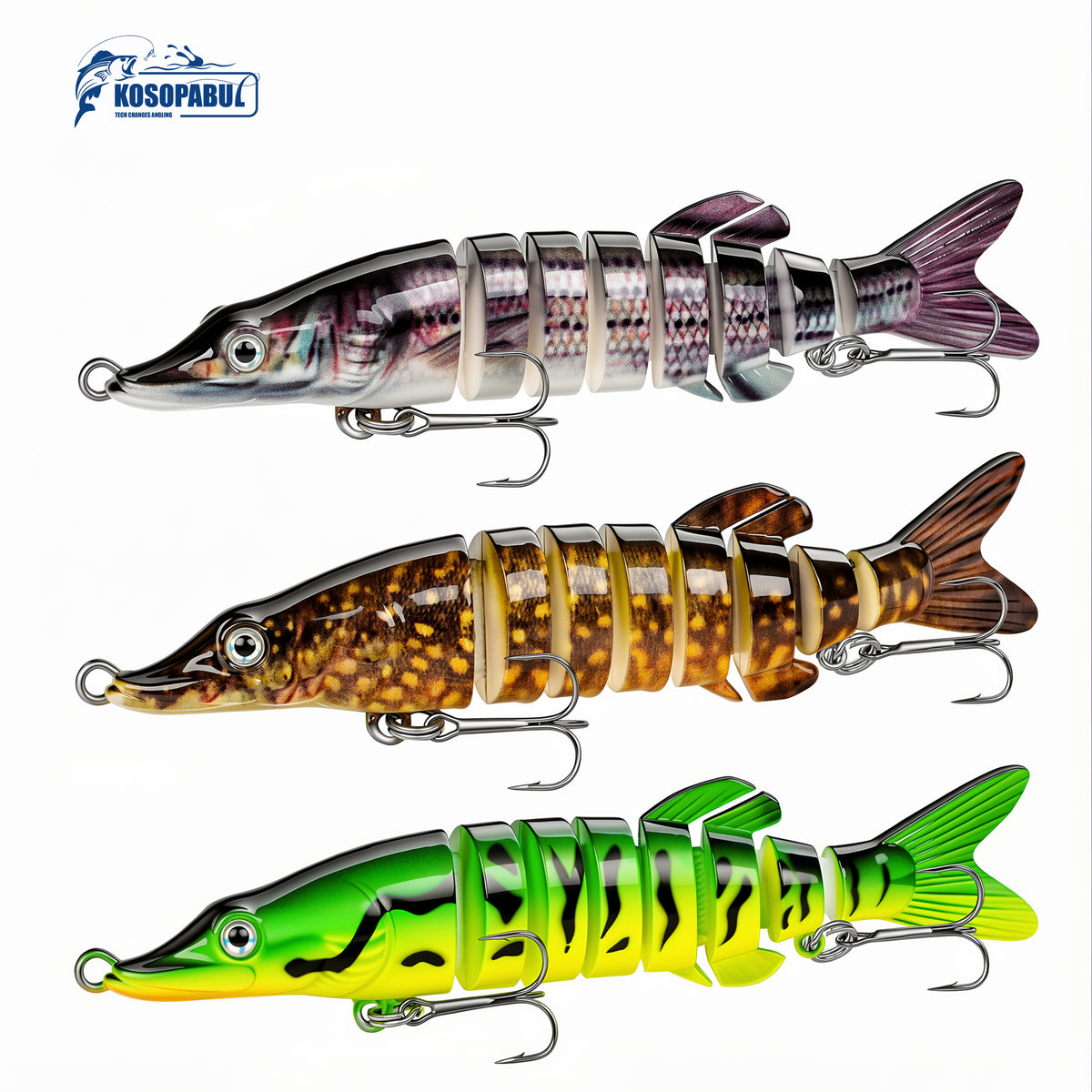 Kosopabul Multi-Jointed Swimbait – Realistic Slow-Sinking Lure for Bass & Pike
