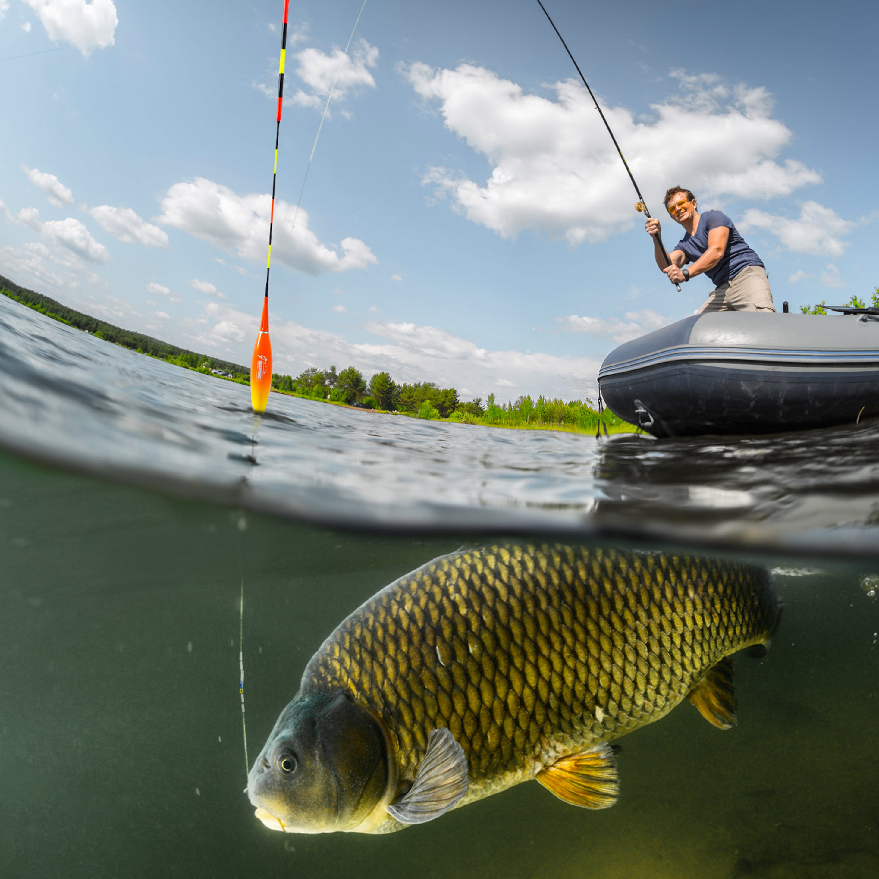 Kosopabul Deep & Moving Water(2-4 meters) Vertical Gravity Sensing LED Fishing Float Kit