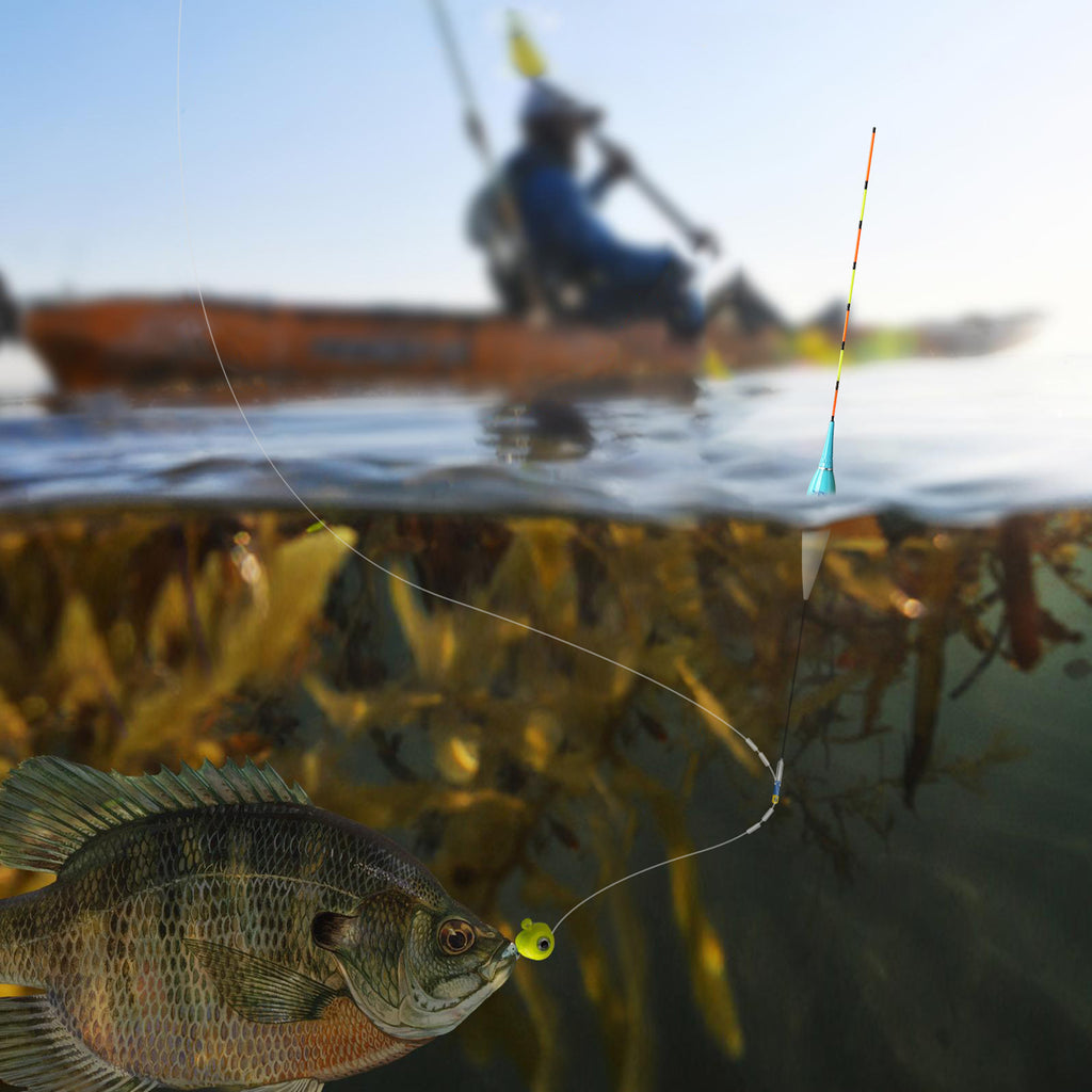Kosopabul Shallow & Moving Water(0.8-1.5 meters) Vertical Gravity Sensing LED Fishing Float Kit