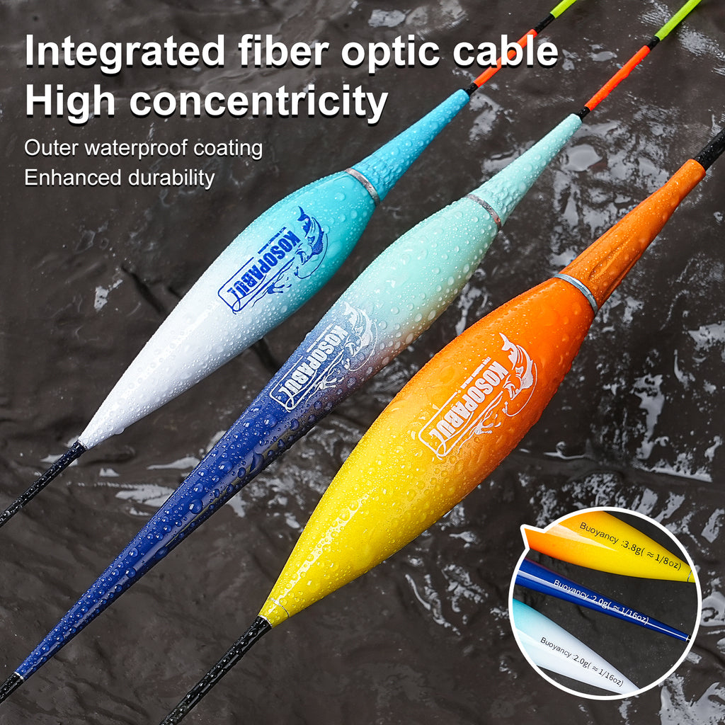 Kosopabul Multi-Scenes Moving Water Vertical Gravity Sensing LED Fishing Float Kit (Beginner Friendly Set)