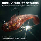 Kosopabul Shadtail Soft Swimbaits – Pre-Rigged with BKK Hooks for Bass, Trout & Crappie
