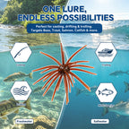 Kosopabul Sea Urchin Soft Lures – Floating TPR Creature Baits for Bass