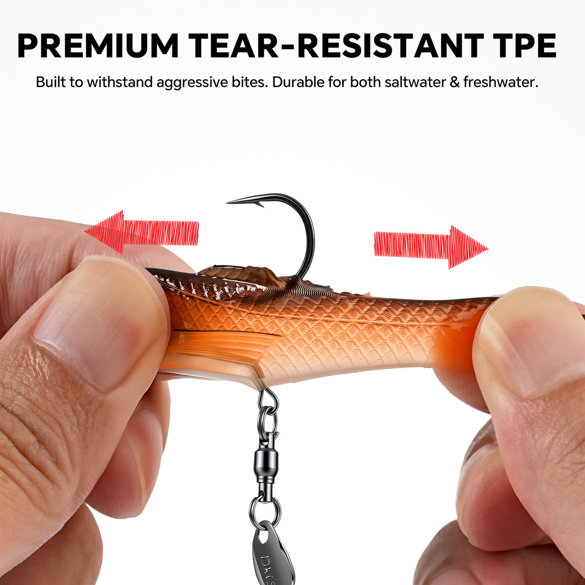 Kosopabul Shadtail Soft Swimbaits – Pre-Rigged with BKK Hooks for Bass, Trout & Crappie