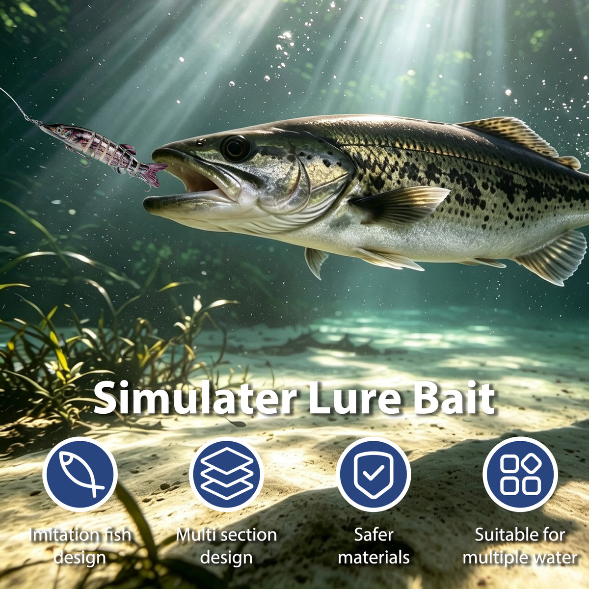 Kosopabul Multi-Jointed Swimbait – Realistic Slow-Sinking Lure for Bass & Pike