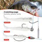 Kosopabul Paddle Tail Swimbaits – 10PCS Lifelike Soft Silicone Fishing Lures