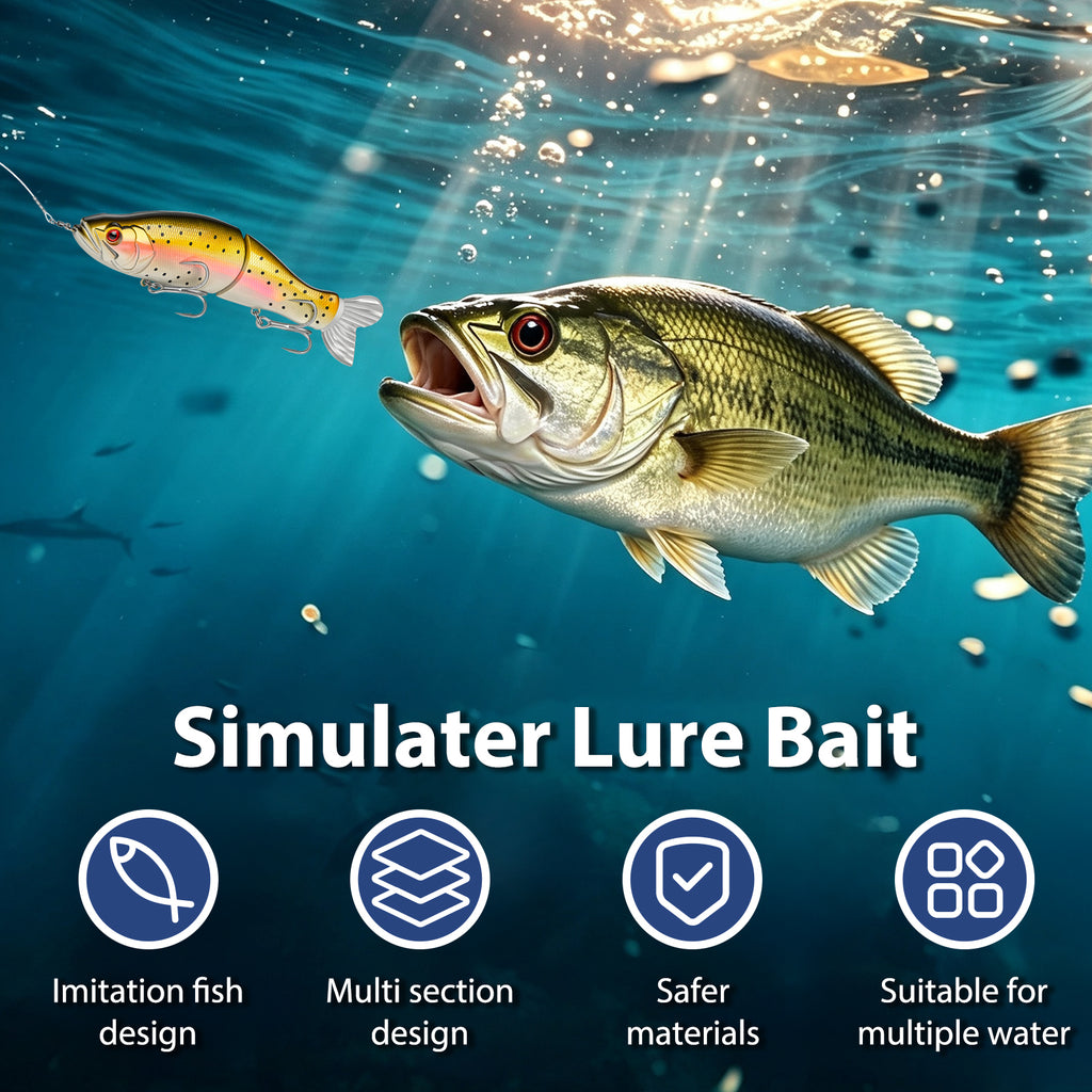 Kosopabul SwimShad Jointed Swimbait – Glide Bait for Bass, Pike & Muskie