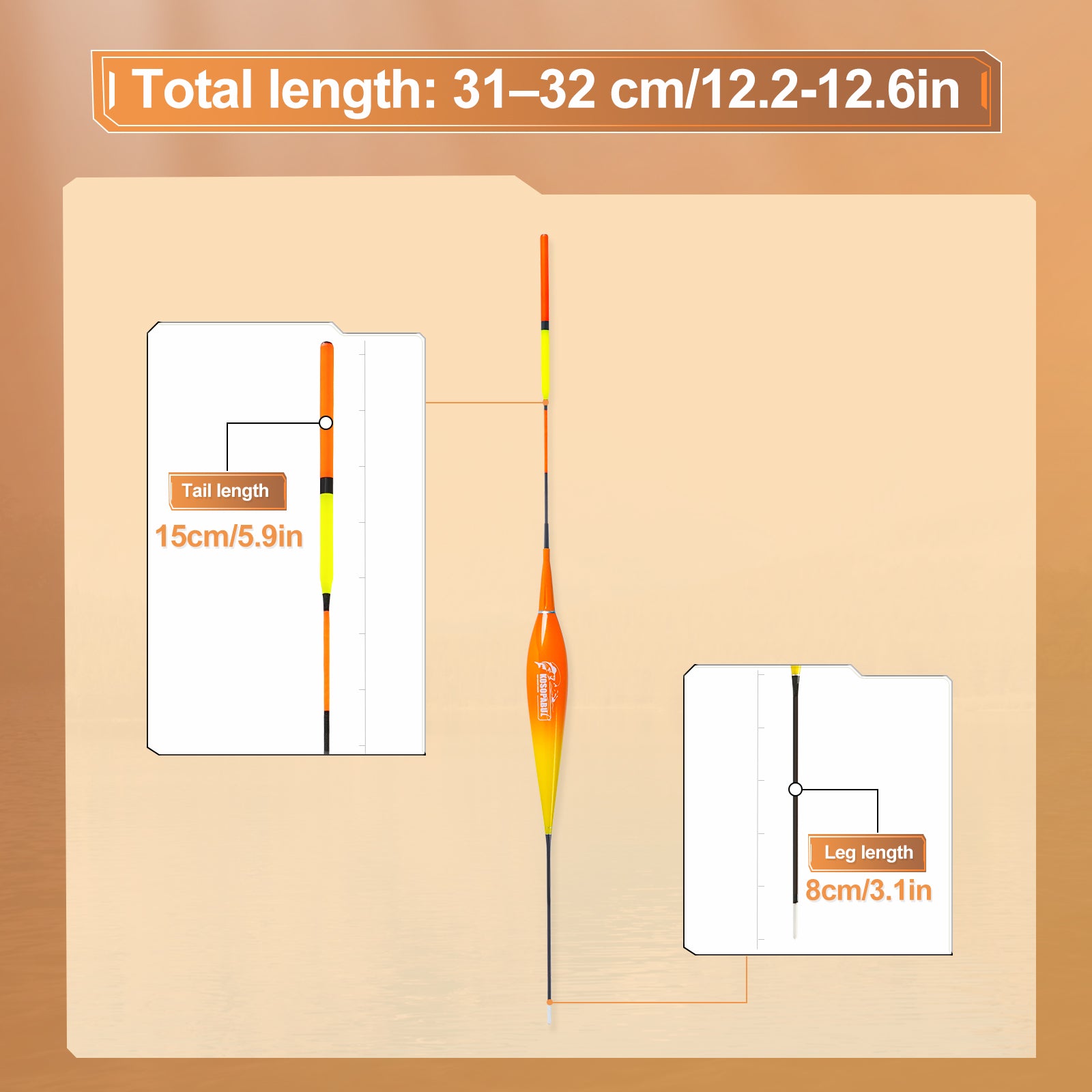 Kosopabul Deep Stillwater(5-12 meters) Vertical Gravity Sensing LED Fishing Float Kit