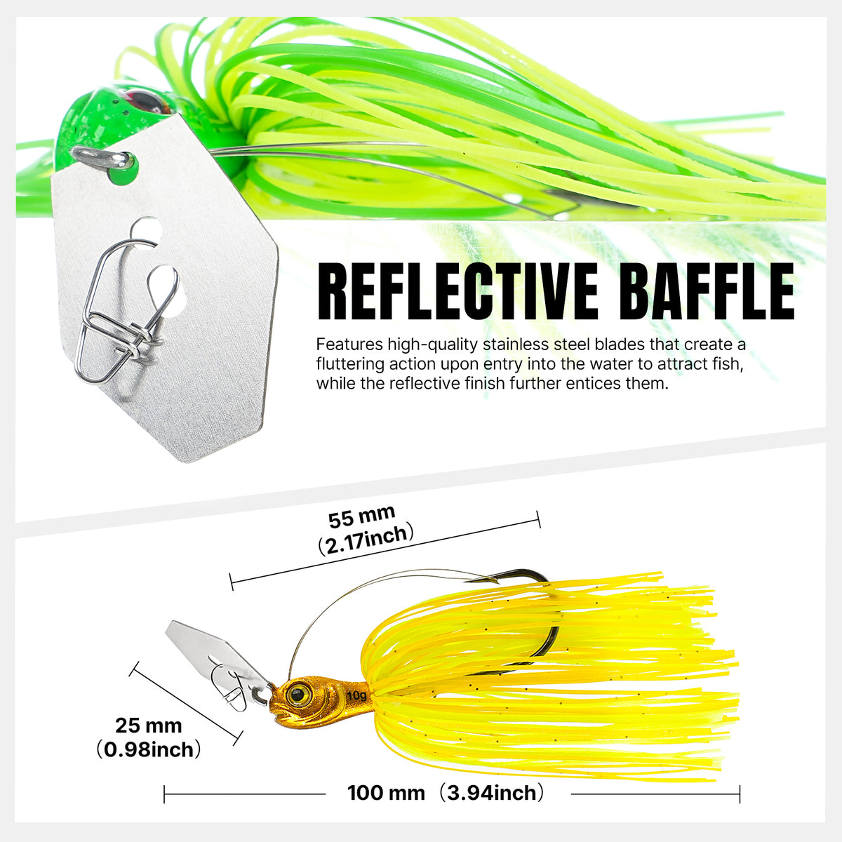 Kosopabul Bladed Fishing Jigs – Vibrating Bass Lures with Heavy-Duty Hooks