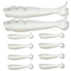 Kosopabul Paddle Tail Swimbaits – 10PCS Lifelike Soft Silicone Fishing Lures