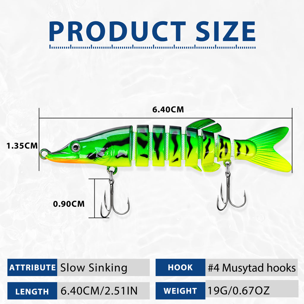 Kosopabul Multi-Jointed Swimbait – Realistic Slow-Sinking Lure for Bass & Pike