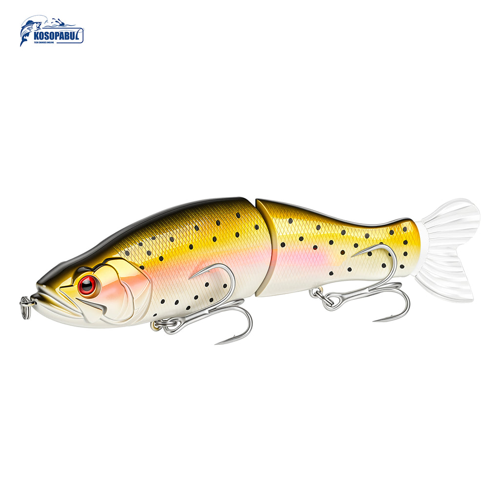 Kosopabul SwimShad Jointed Swimbait – Glide Bait for Bass, Pike & Muskie