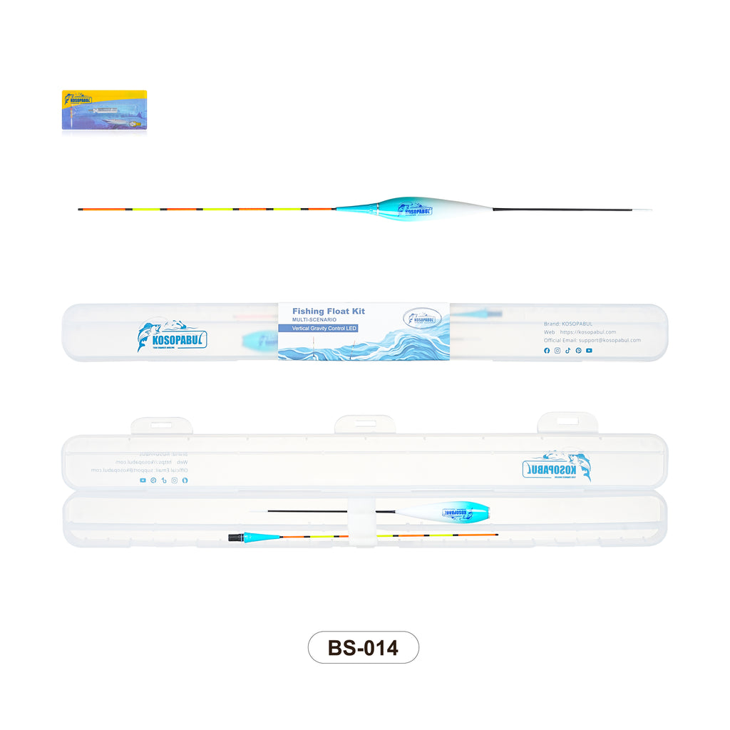 Kosopabul Multi-Scenes Moving Water Vertical Gravity Sensing LED Fishing Float Kit (Beginner Friendly Set)