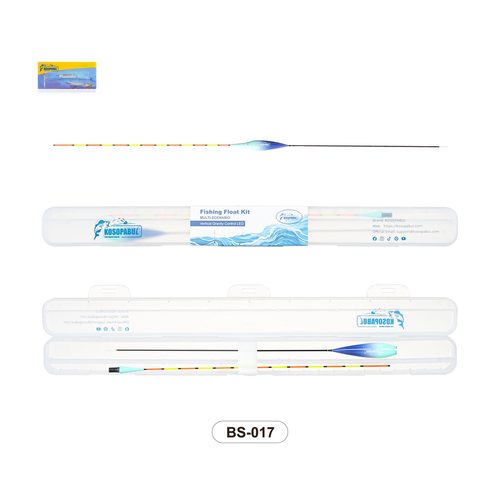 Kosopabul Multi-Scenes Stillwater Vertical Gravity Sensing LED Fishing Float Kit (Beginner Friendly Set)