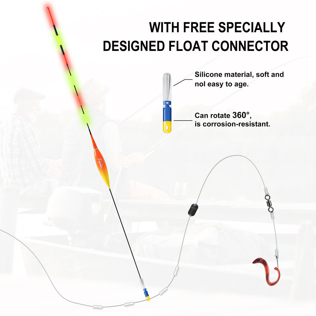 Kosopabul Deep & Moving Water(2-4 meters) Vertical Gravity Sensing LED Fishing Float Kit