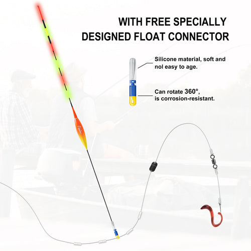 Kosopabul Deep & Moving Water(2-4 meters) Vertical Gravity Sensing LED Fishing Float Kit
