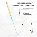 Kosopabul Shallow & Still Water(0.8-1.5 meters) Vertical Gravity Sensing LED Fishing Float Kit