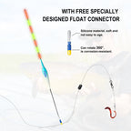 Kosopabul Shallow & Moving Water(0.8-1.5 meters) Vertical Gravity Sensing LED Fishing Float Kit