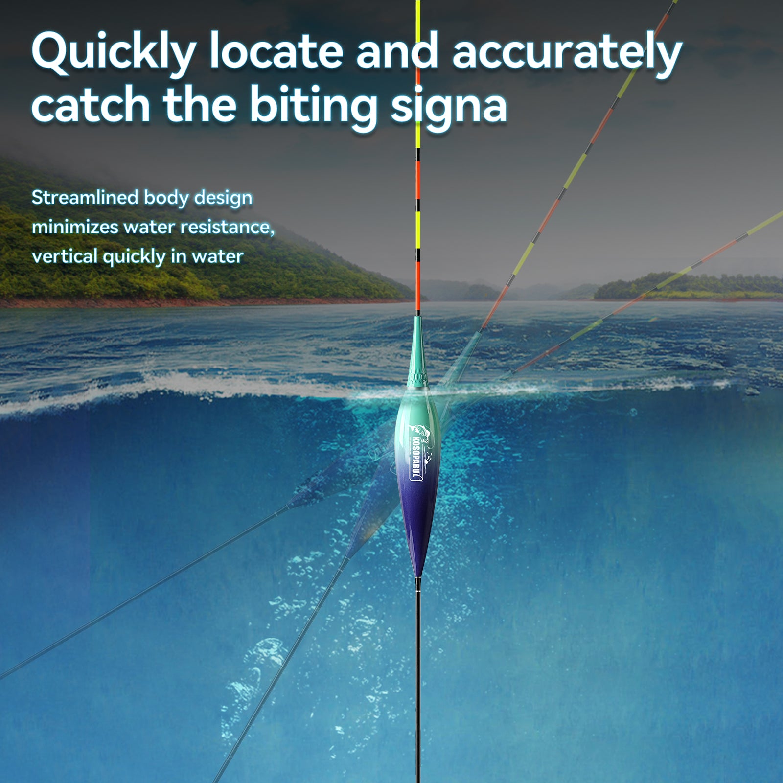 Kosopabul Multi-Scenes Stillwater Vertical Gravity Sensing LED Fishing Float Kit (Beginner Friendly Set)