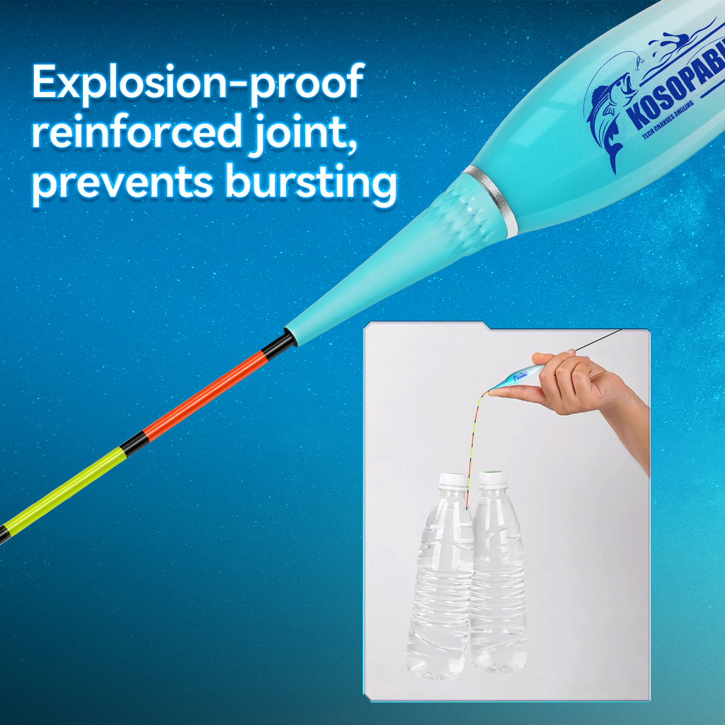 Kosopabul Multi-Scenes Stillwater Vertical Gravity Sensing LED Fishing Float Kit (Beginner Friendly Set)