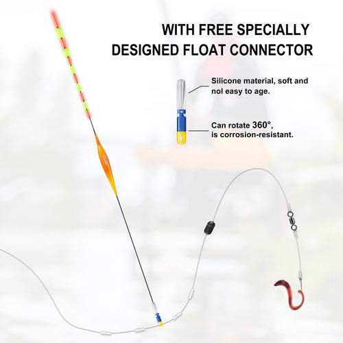 Kosopabul Deep Stillwater(3-6 meters) Vertical Gravity Sensing LED Fishing Float Kit