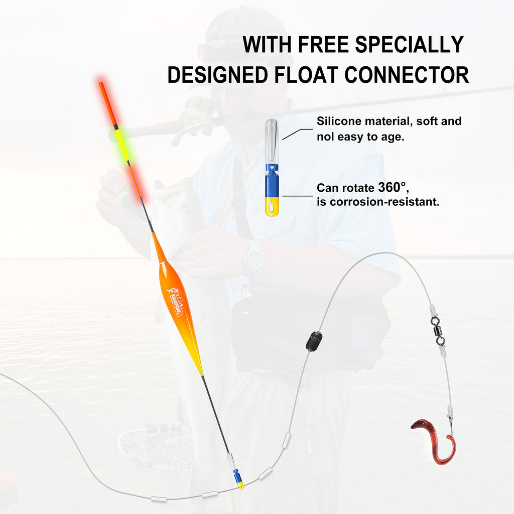 Kosopabul Deep Stillwater(5-12 meters) Vertical Gravity Sensing LED Fishing Float Kit