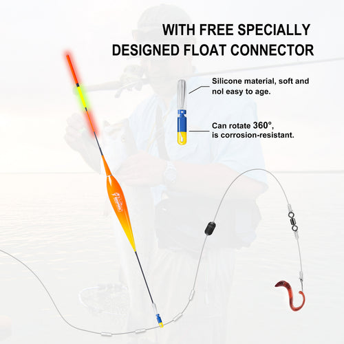 Kosopabul Deep Stillwater(5-12 meters) Vertical Gravity Sensing LED Fishing Float Kit