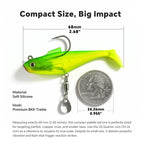 Kosopabul Shadtail Soft Swimbaits – Pre-Rigged with BKK Hooks for Bass, Trout & Crappie